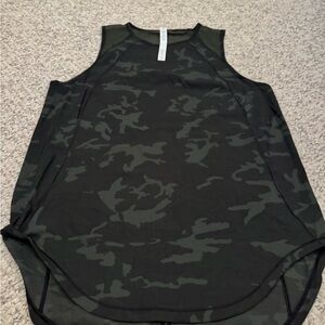 Lululemon Athletica Black, Green and Gray Muscle Tee Tank Top